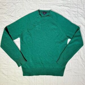 J.Crew Premium Lambswool Crewneck Sweater – Tag S, Fits Men's M – Emerald Green